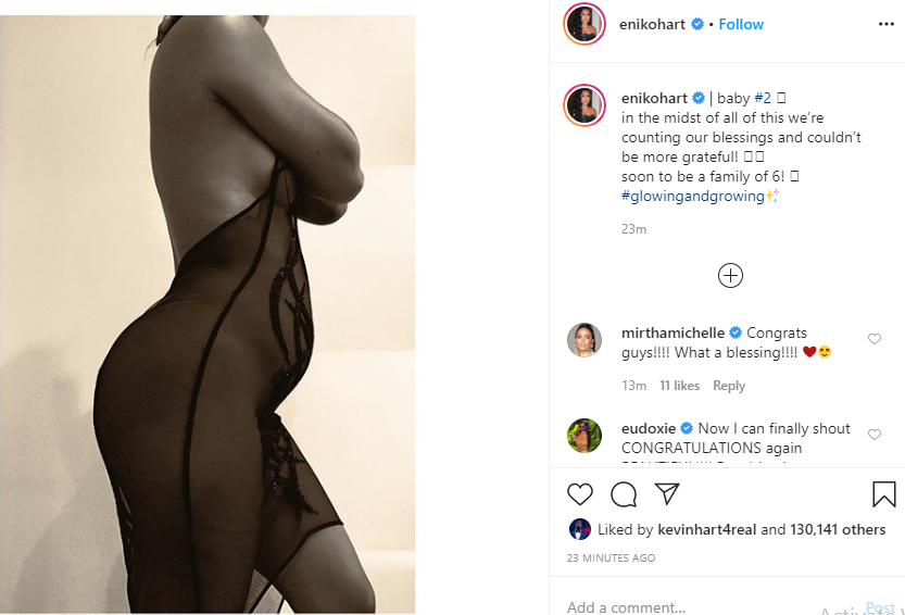 Eniko Parrish and Kevin Hart expecting their second child together