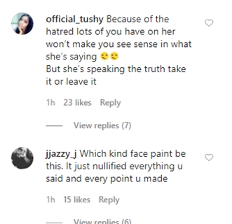Your Makeup is horrible, Nigerians tell Tacha as she slams Buhari
