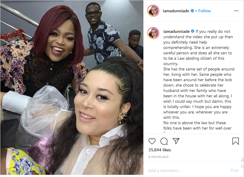 Adunni Ade reacts to Funke Akindele’s arraignment