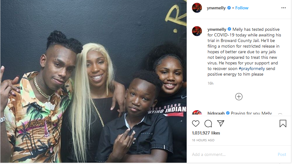 American rapper YNW Melly tests positive for Coronavirus in Prison