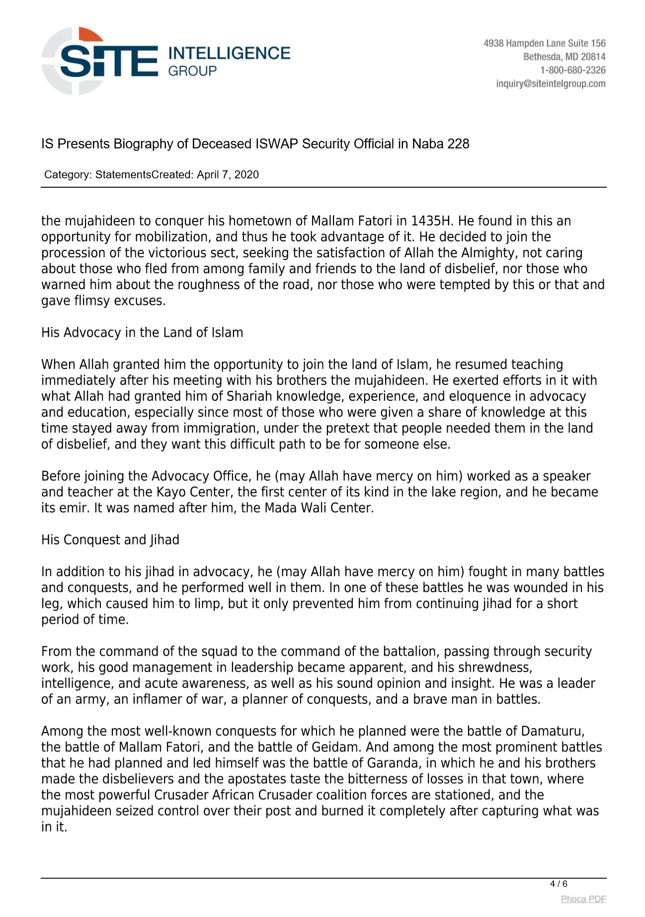 ISWAP Confirms Nigerian Army Killing of Its Top Commander