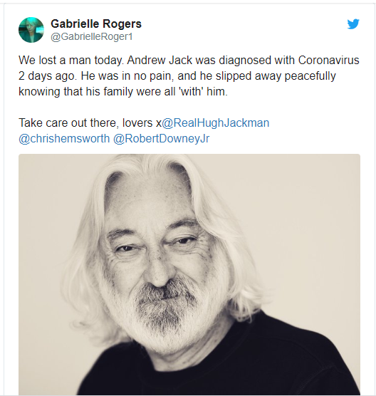 'Star Wars' actor, Andrew Jack dies of Coronavirus