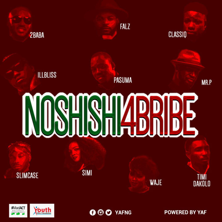 VIDEO: 2Baba, Simi, Mr P, Falz & Others – No Shishi 4 Bribe