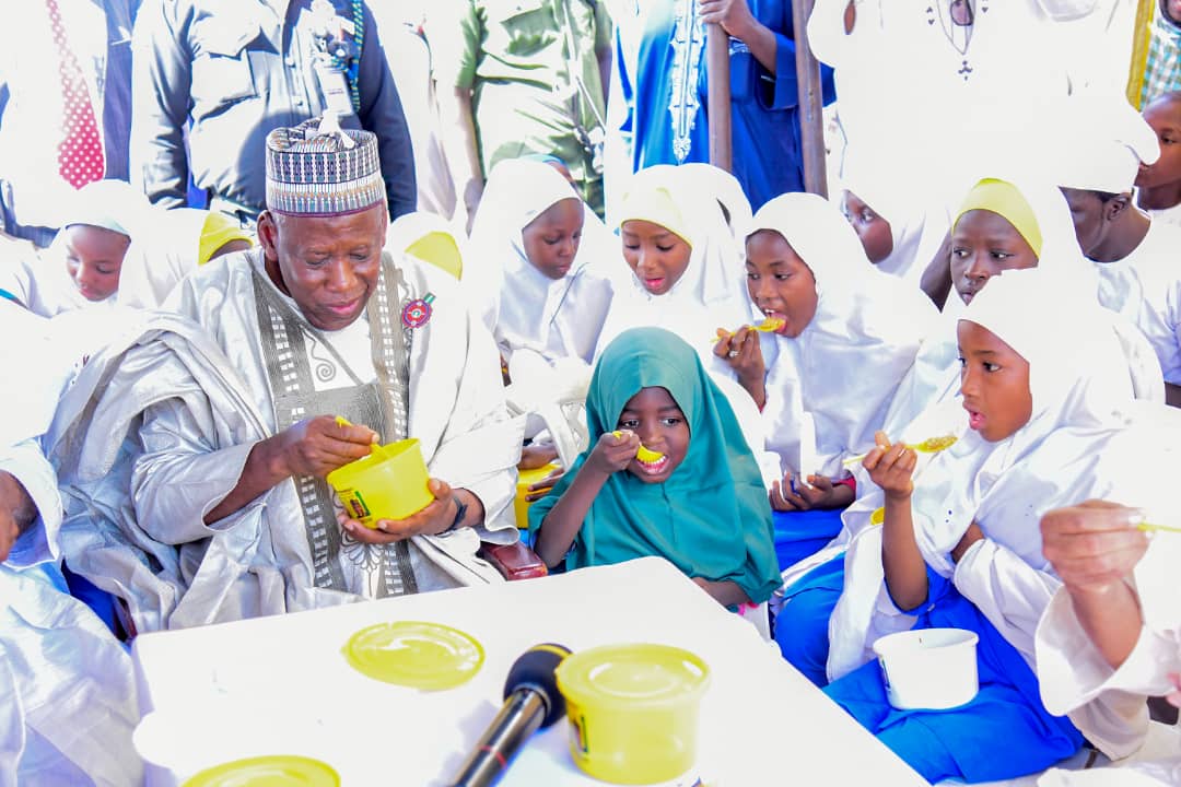 Ganduje Launches Free School Feeding For Primary School Pupils