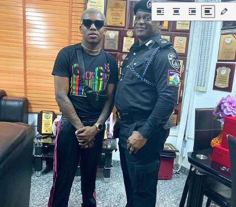 Singer, Small Doctor Visits RSS Commander In Lagos (Photo)