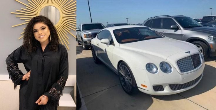 Bobrisky Announces The Arrival Of Her Bentley (Photo)