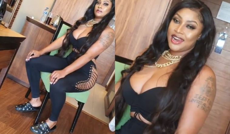 Man Caught Staring At Actress Angela Okorie’s Bum In Club (Video)