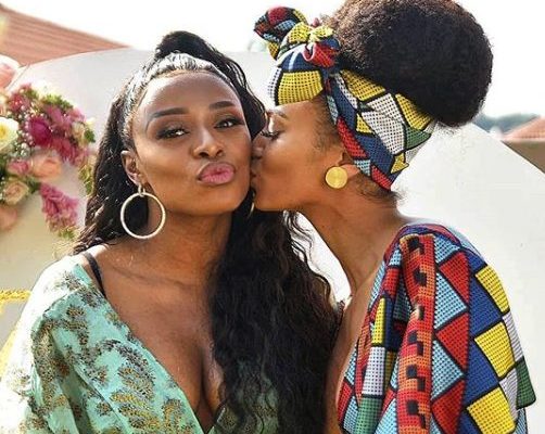 Photos: Pearl Thusi and DJ Zinhle flaunt bum and shared a kiss