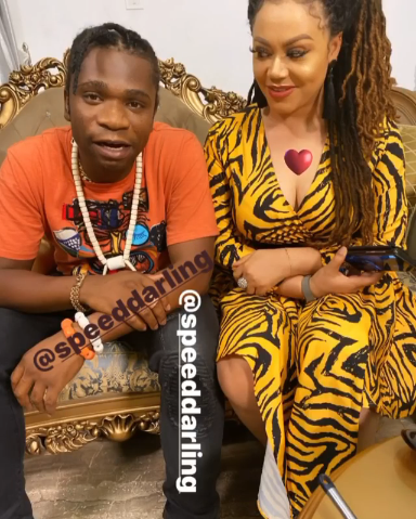 Speed Darlington Excited As He Gets To Kiss Nadia Buhari On Movie Set (Video)