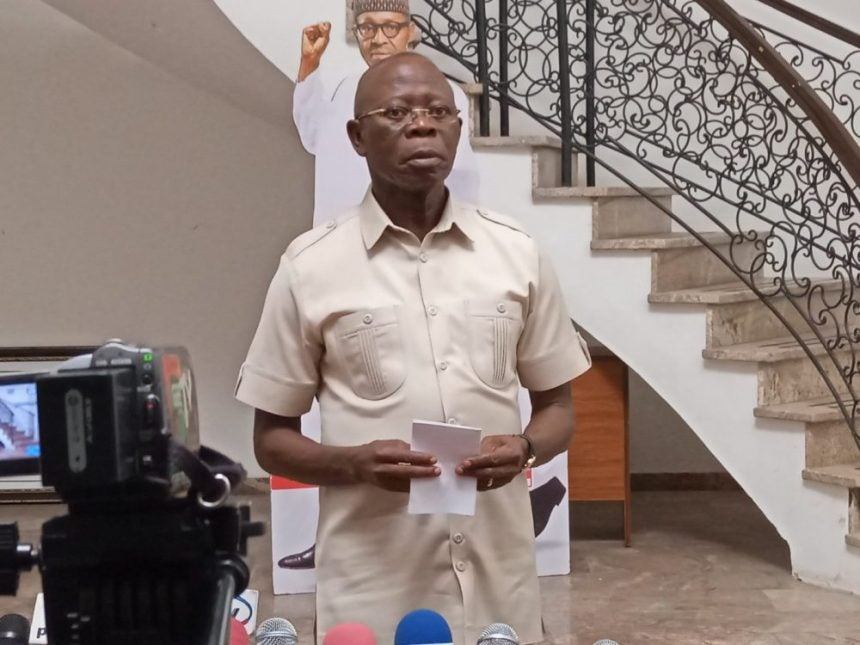 Protesters Demands Resignation Of Oshiomhole As Party Chairman