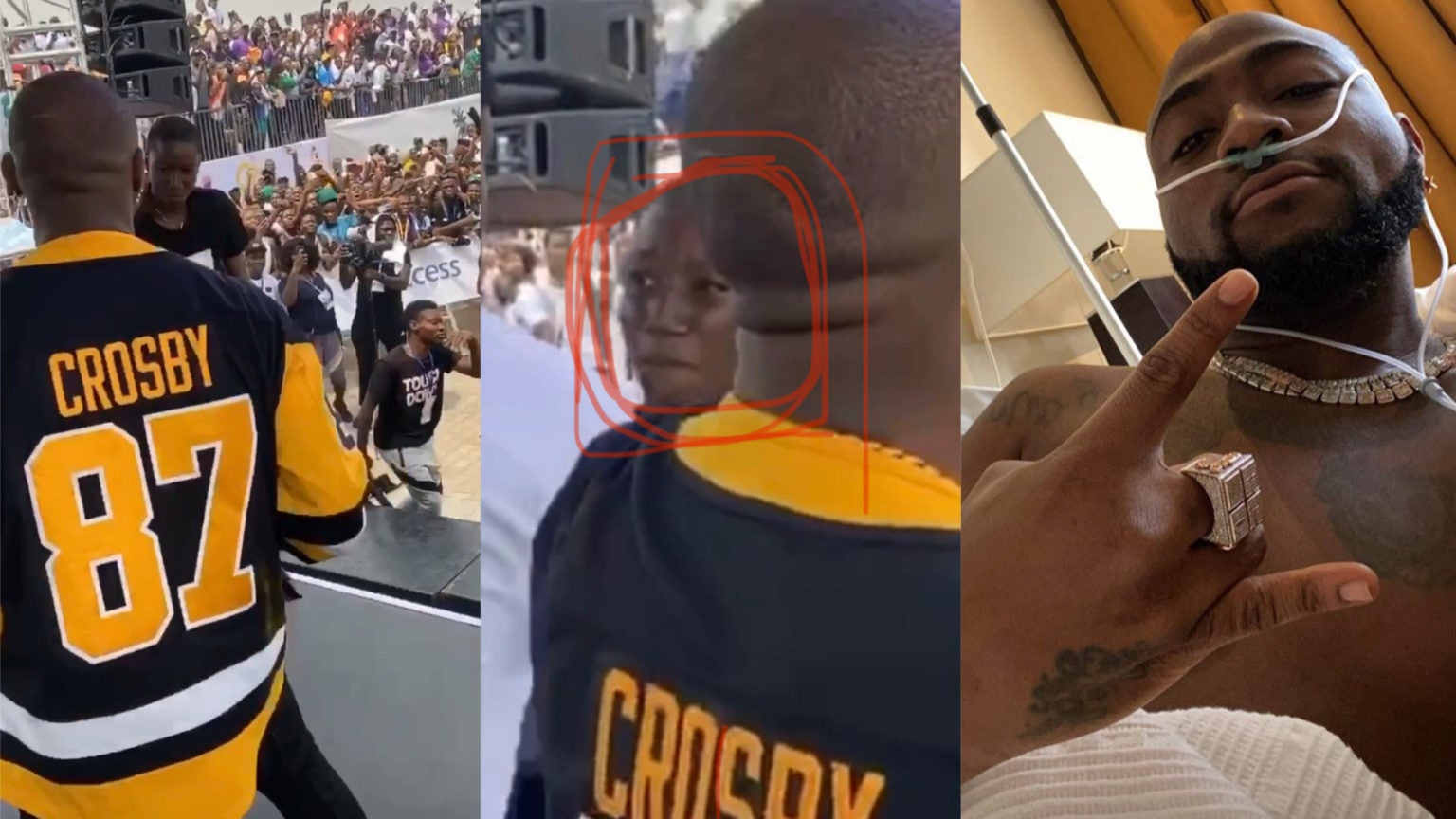 Davido Panics As Female Fan Jumps On Stage To Dance With Him