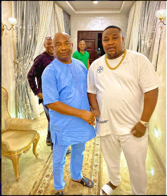 Anywhere Belle Face – Davido Mocks Cubana Chiefpriest For Hanging With Hope Uzodinma