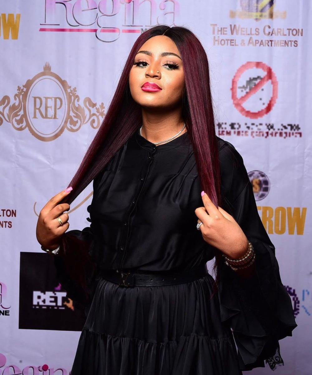 Pregnant Actress, Regina Daniels Spotted On A Movie Set With Her Personal Escort (Video)