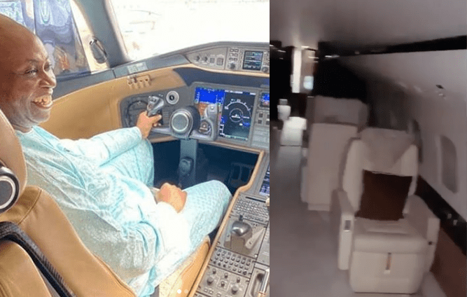 B Red, Sharon Adeleke And Dad Jet Out To Atlanta In New Private Jet(Photo)