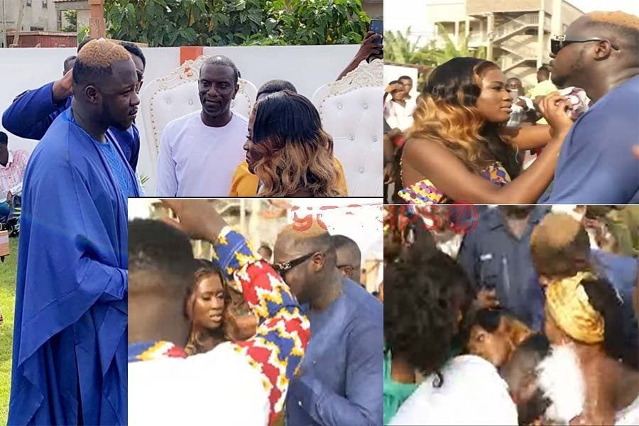 Actress Fella Makafui Collapses At Her Wedding To Rapper Medikal