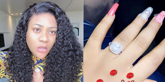 After Being Dumped, Nkechi Blessing Finds Love Again, Flaunts Diamond Engagement Ring