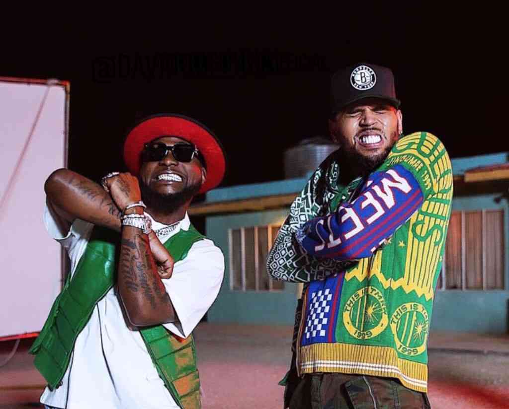 Chris Brown Surprises Davido At His Concert In Los Angeles