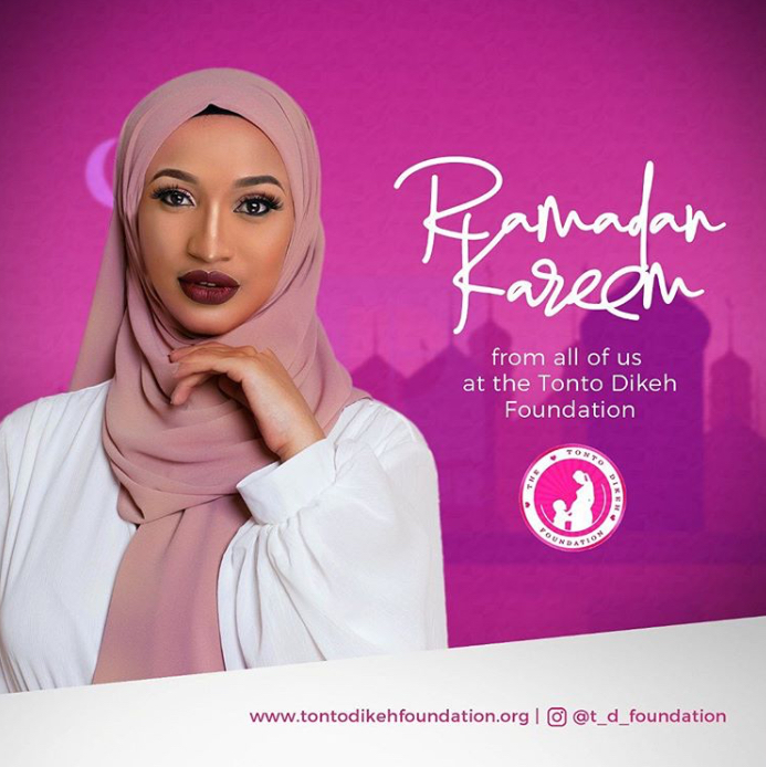 Tonto Dikeh sends Ramadan greetings to muslims across Nigeria