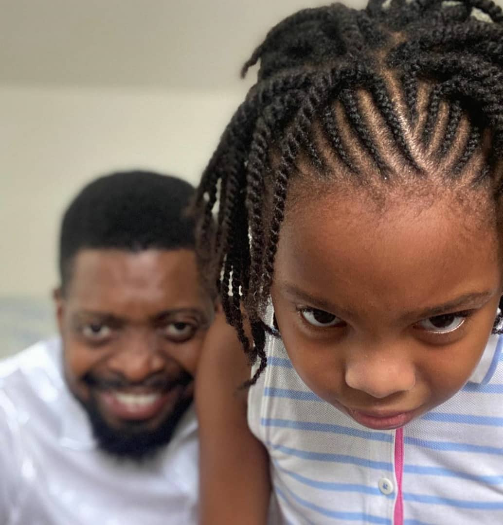 Nigerian comedian, BasketMouth celebrates his first daughter’s birthday