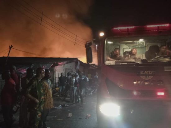 Midnight Fire Guts Olaleye Market In Somolu, Lagos