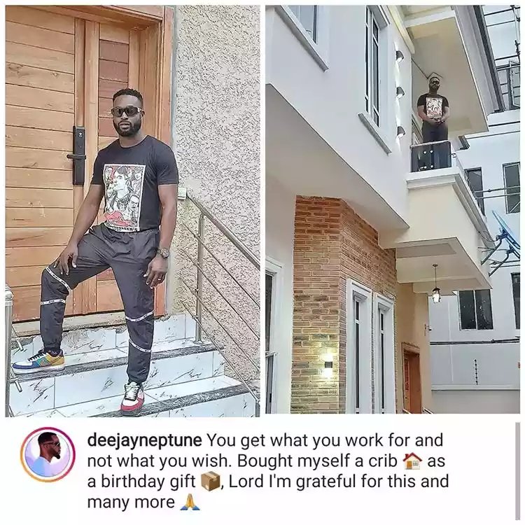 DJ Neptune buys himself a house as a birthday present