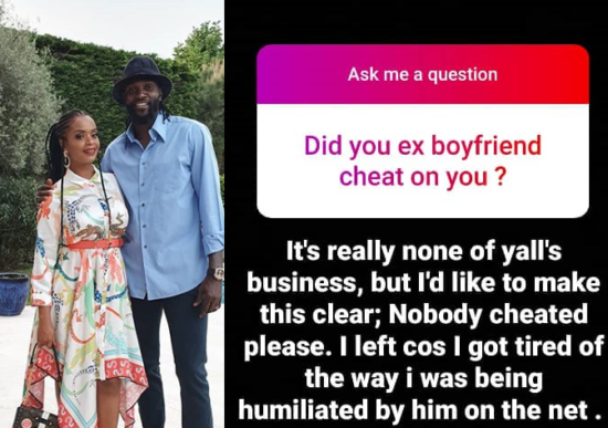 Dillish Mattews accuses her ex-boyfriend, Emmanuel Adebayor of humiliating her online