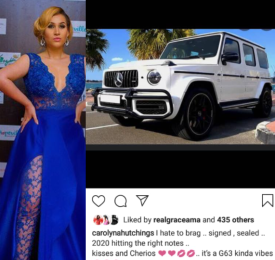 It’s is Brabus! Caroline Danjuma shows off her new Mercedes G63