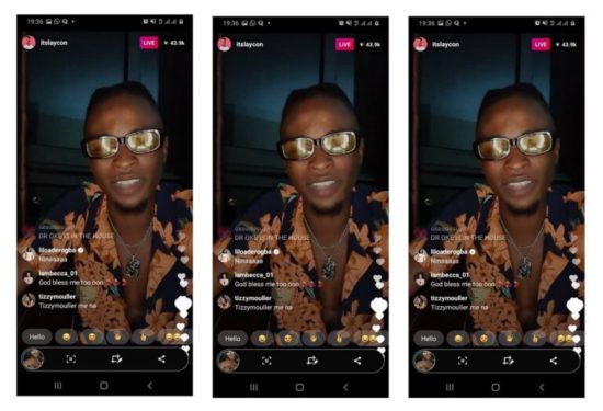 Laycon’s first Instagram live hosts over 43K viewers