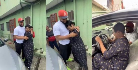 Alex Ekubo gifts his mum a car to celebrate his chieftaincy