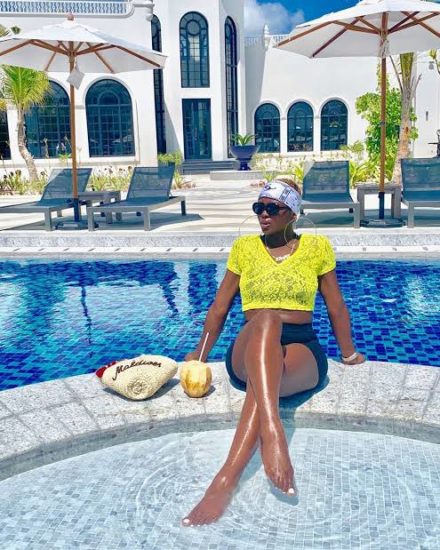 BBNaija Ka3na and daughter, set to move into her home, a duplex (Photos)