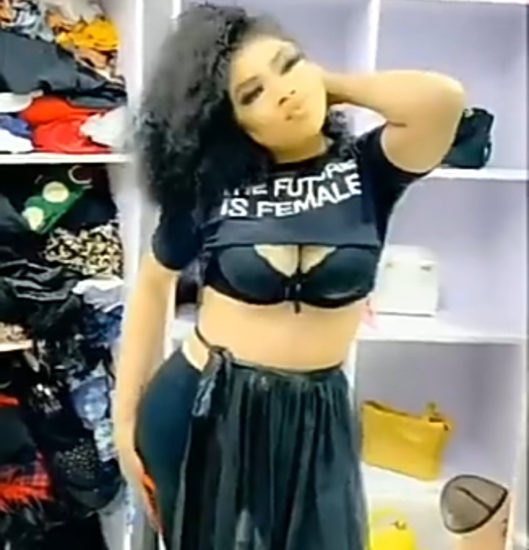 Bobrisky is now peng! Watch a video of the crossdresser shaking b00bs