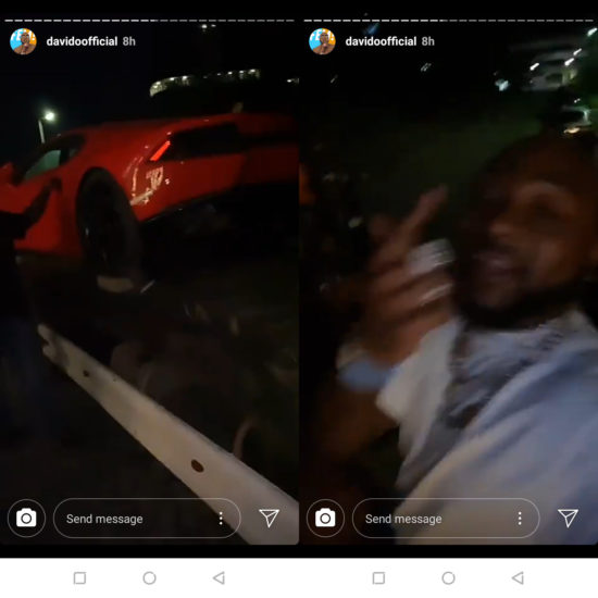 Davido receives his new Lamborghini at his Banana Island home (video)