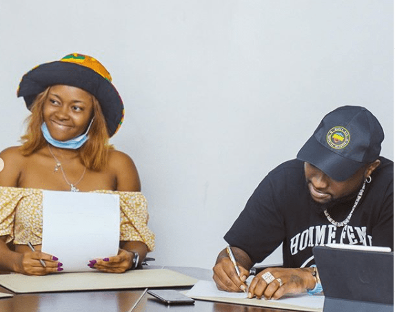 Davido welcomes DMW Female Signee, Liya to 30BG, promises to make her global