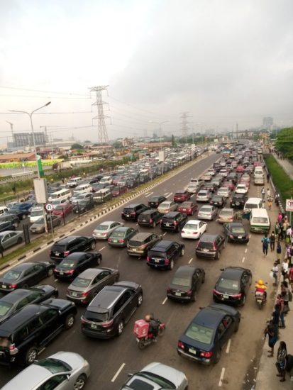 EndSARS: Gridlock In Lagos As Protesters Shut Down Lekki Toll Gate