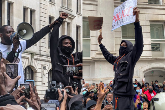 Hundreds Of Nigerians Join Wizkid’s #EndSARS Protest In London (Video)