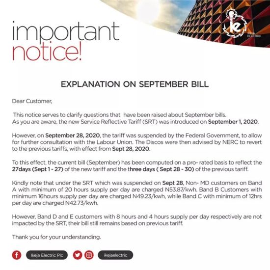 Outrageous September Bill: Aggrieved Customers Storm Ikeja Electric’s Platform