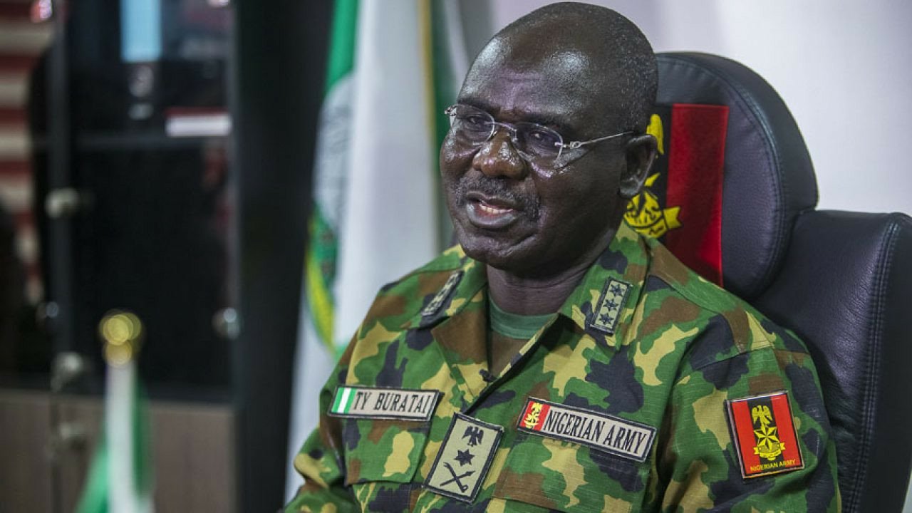 Tukur Buratai reveals Criminal elements are threatening the Army with travel ban, says he doesn’t mind living in Nigeria