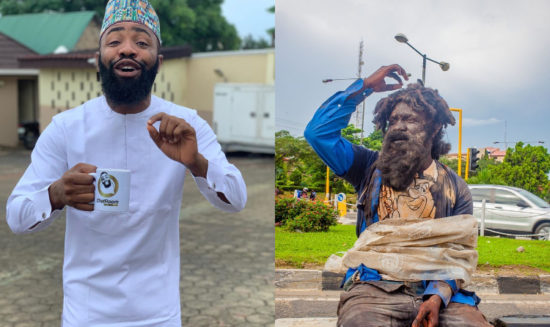 #WorldMentalHealth: Comedian Woli Arole Dresses Like A Mad Man, Storms Lagos Street