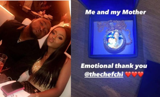 Davido shows off neck chain he got as birthday gift from Chioma