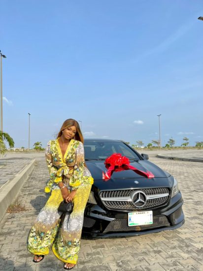 Big girl purchase! Iyabo Ojo’s 19-year-old daughter Priscilla, buys herself a Benz