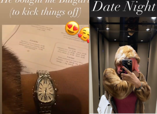 DJ Cuppy shows off the Bulgari wristwatch a man gifted her to ‘kick things off’ during their date night