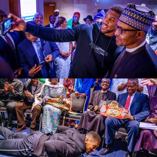 President Buhari hails Anthony Joshua’s victory over Pulev