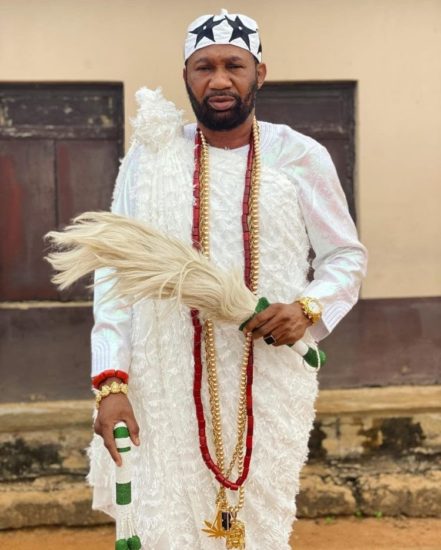 Nollywood actor, Omogoriola Hassan crowned king of Uba land, Imobi Kingdom