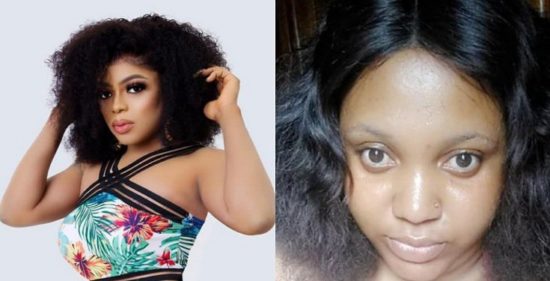 Another female fan draws tattoo of Bobrisky on her back