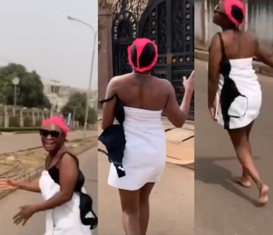 Blessing Okoro celebrates 500K followers on Instagram in a weird way (video)
