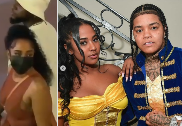 Davido spotted holding hands with American rapper, Young M.A’s ex, Mya Yafai, as they step out together in St. Maarten
