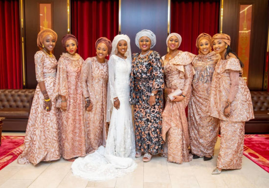 Throwback photo of President Buhari’s older daughters with Indimi sisters