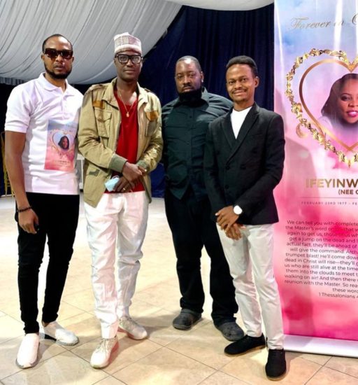 2face Idibia, Black face reunites at Faze’s Twin Sister, Ifeyinwa Service Of Songs