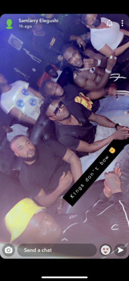 CDQ at a club with Burna Boy and Obafemi Martins hours after he called Burna out