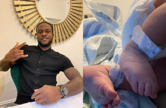 Footballer, Victor Moses welcomes third child with wife, Josephine
